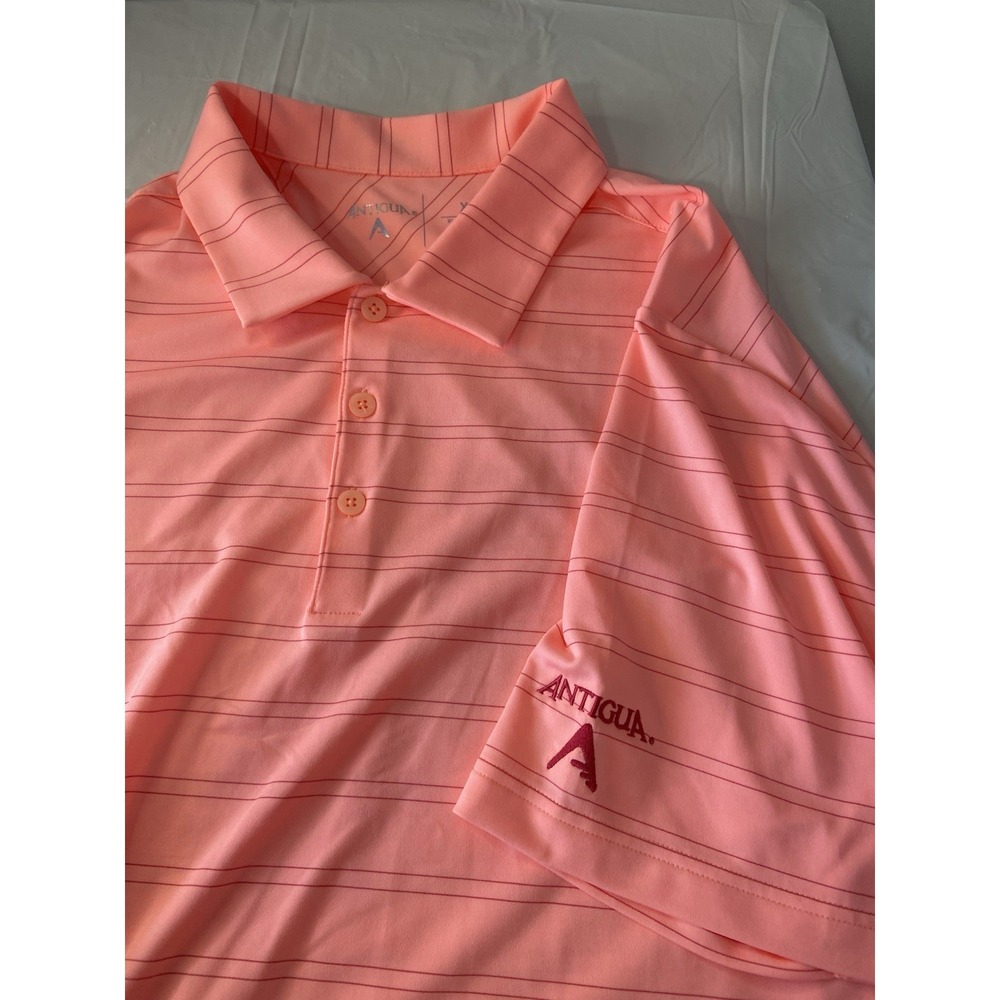 Men's‎ Antigua Tagless Bright Salmon Golf Polo-Size XL- Excellent Condition